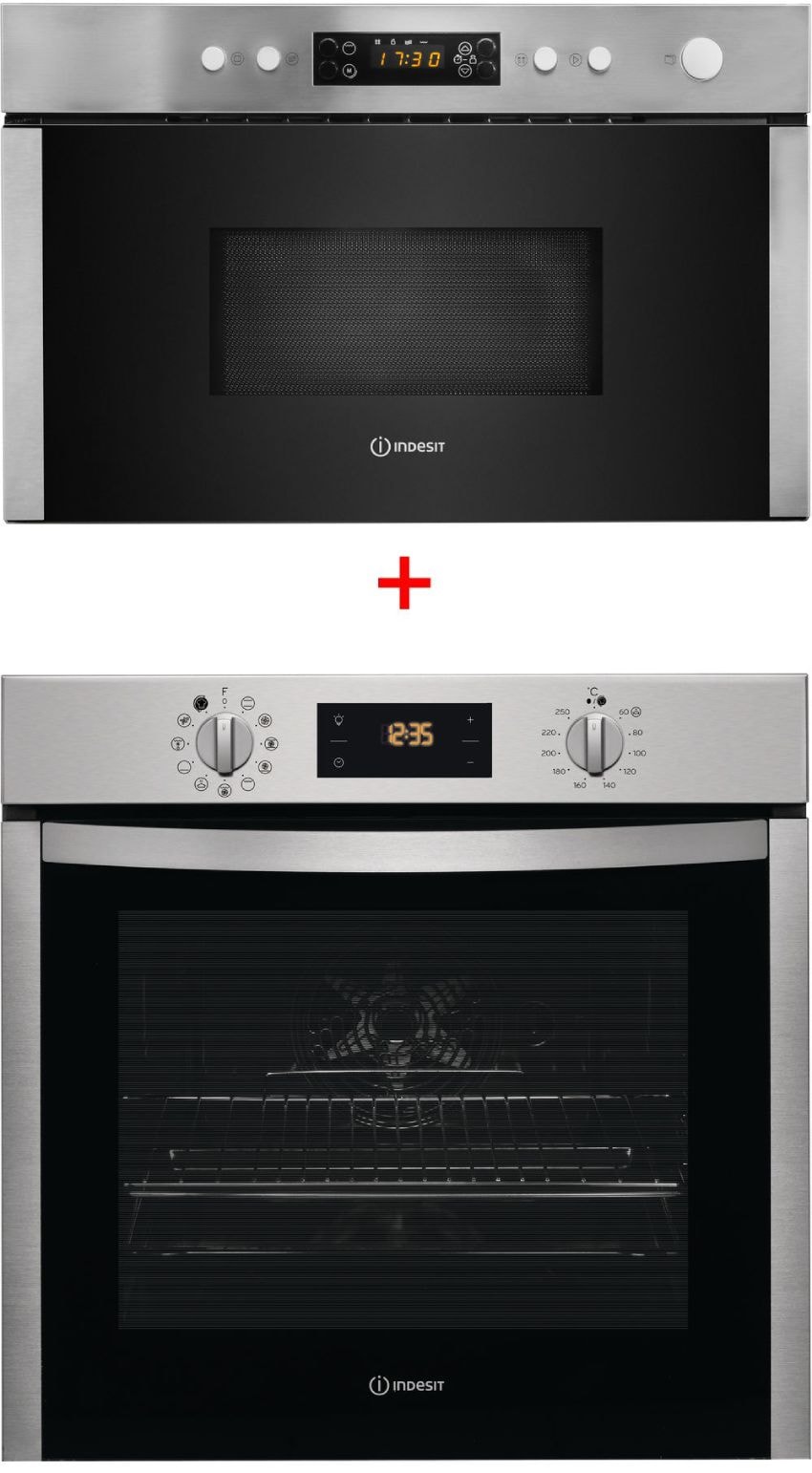 Four encastrable catalyse INDESIT IFW5844CIX + MWI5213IX Pas Cher