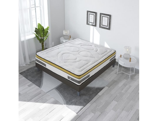 Ensemble Sommier + Matelas 160 X 200 Cm Ressorts Ensachés Mémoire