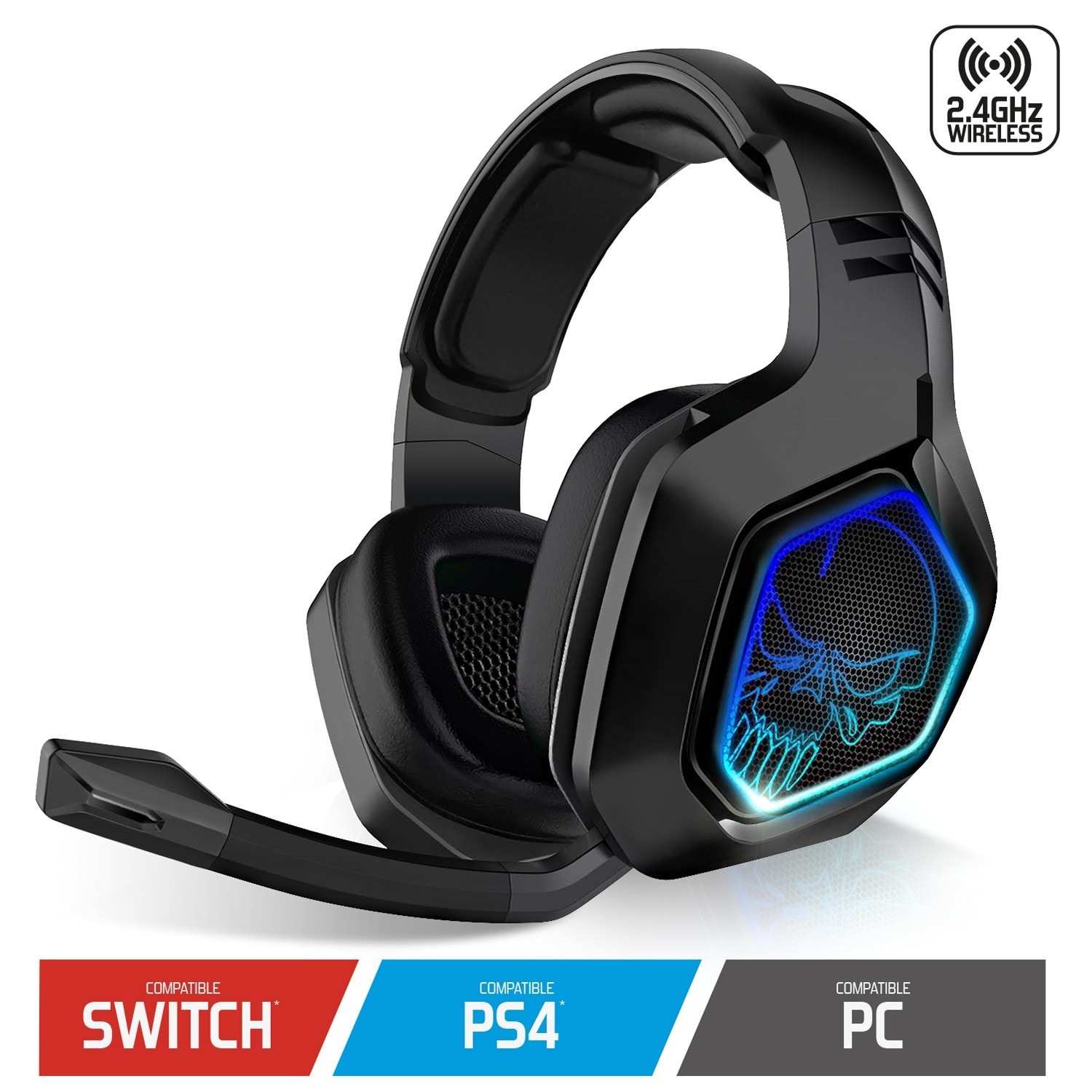 Chrono - Casque de jeu pour Xbox One, casque sans fil Bluetooth pour la  musique, casque de jeu filaire pour PS4, PS5, PC, commutateur Nintendo avec  micro antibruit et surround de basses
