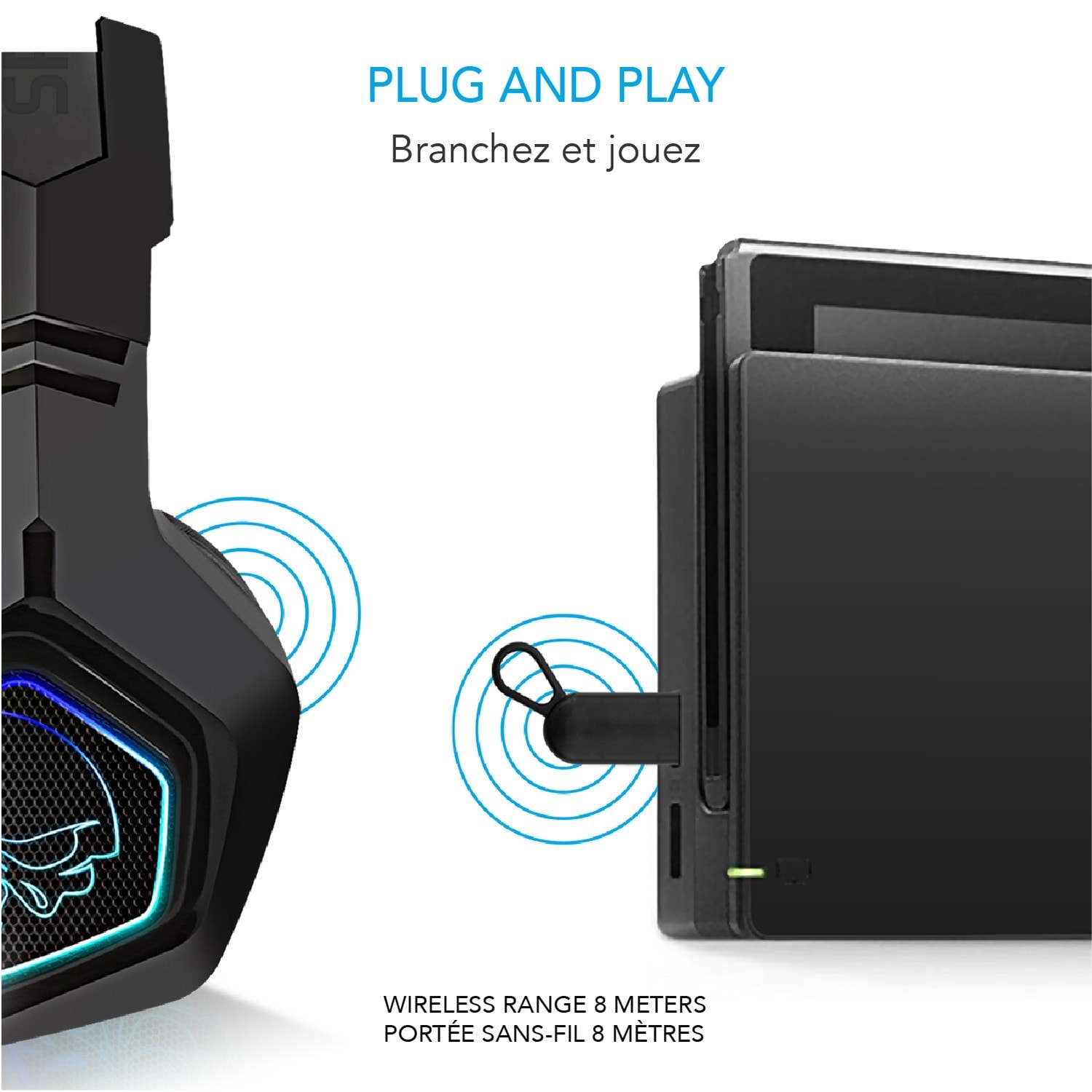 Casque gaming sans fil à isolation phonique 2,4Ghz sans perte Sony
