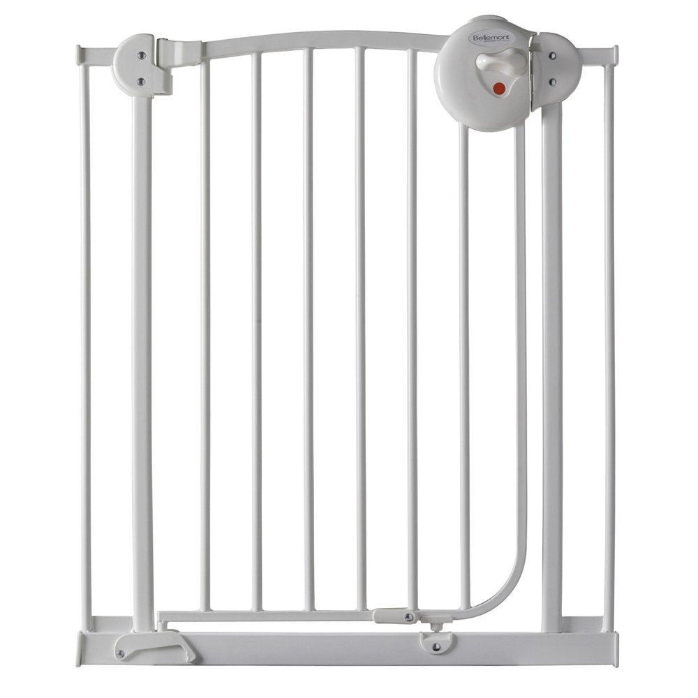 Barrière pour porte ou escalier en métal blanc