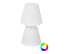 Lampe d'extérieur boule LED blanc et à variation de couleurs H29cm