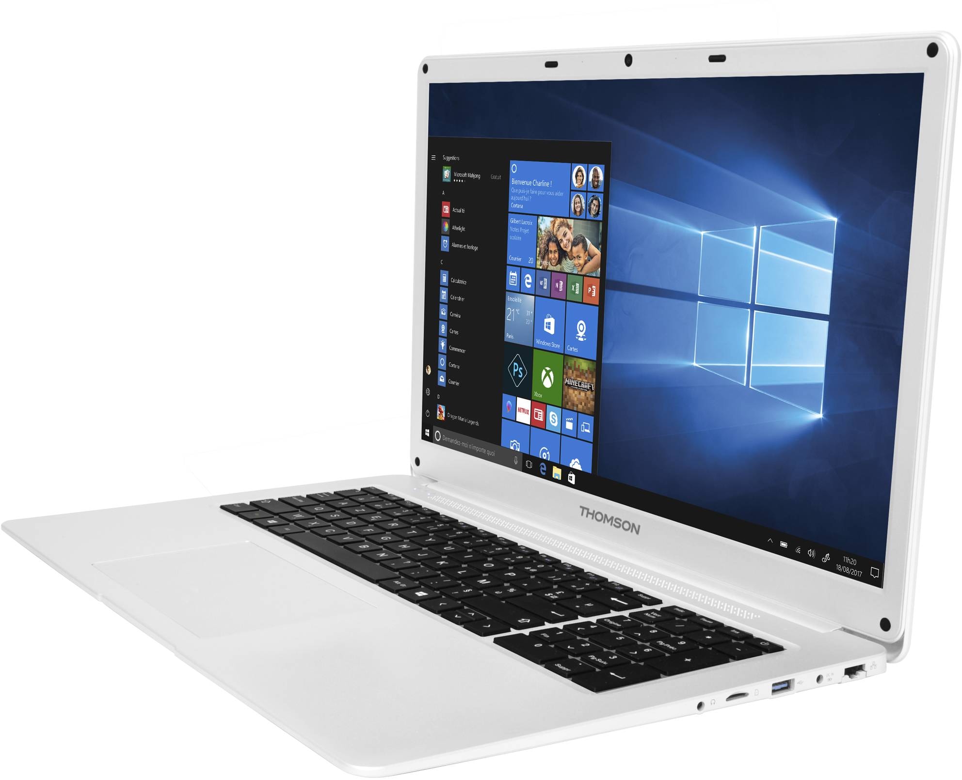 PC Portable Thomson N17V3C4WH128, 17.3 Pouces, 128 Go SSD, 4 Go RAM, Windows 10