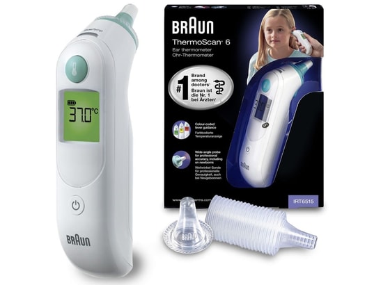 Braun ThermoScan® 6 Thermomètre auriculaire à infrarouge, blanc