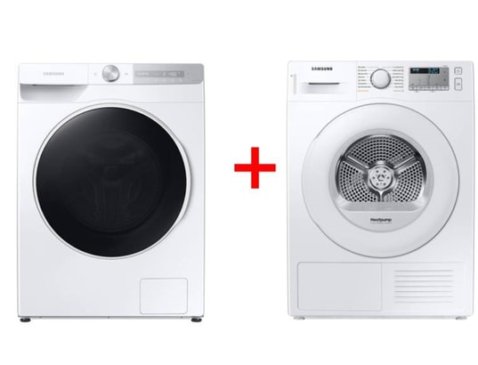 Lave linge Frontal SAMSUNG WW80T734DWHS3 + DV80TA020THEF Pas Cher
