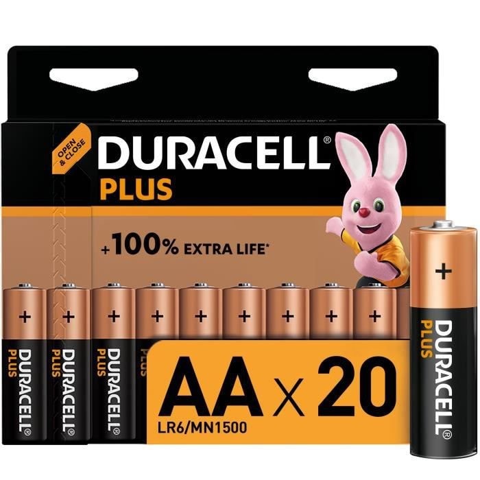 Duracell - nouveau piles alcalines aa plus, 1.5 v lr6 mn1500