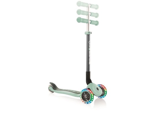 Globber - PRIMO FOLDABLE LIGHTS - Trottinette pliable, lumineuse à 3 roues pour les enfants âgés de 3 à 6 ans , Vert Citron : Globber