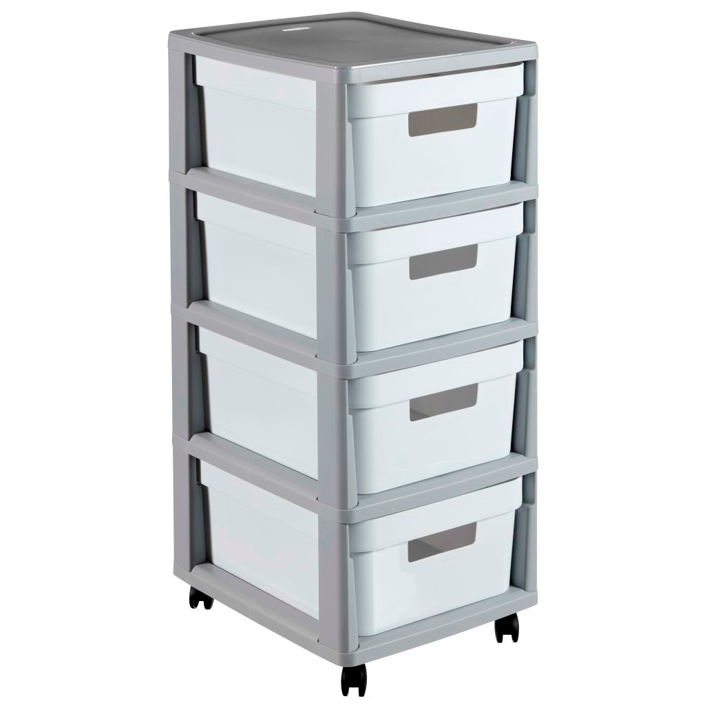 Curver armoire à tiroirs pliante infinity 44 l blanc 239404 CURVER