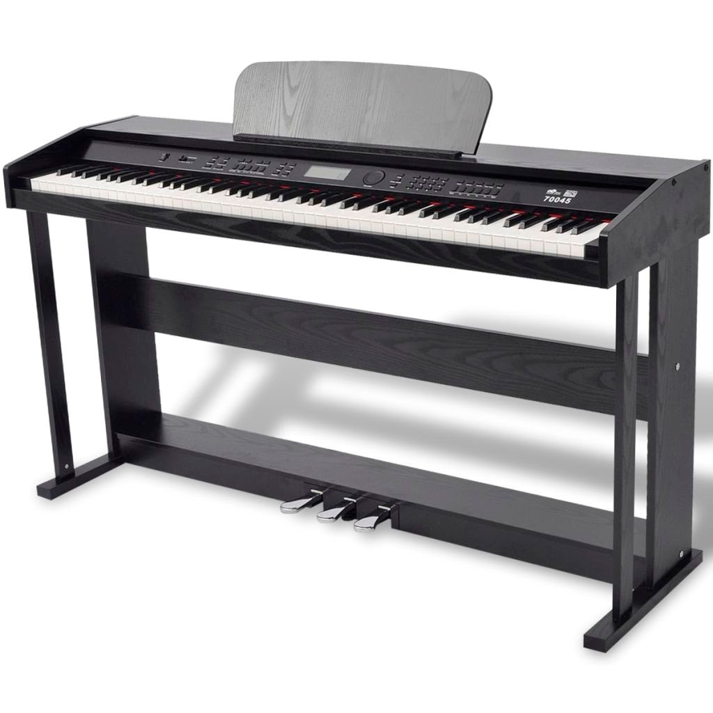 Vidaxl piano numérique avec pédales 88 touches noir panneau