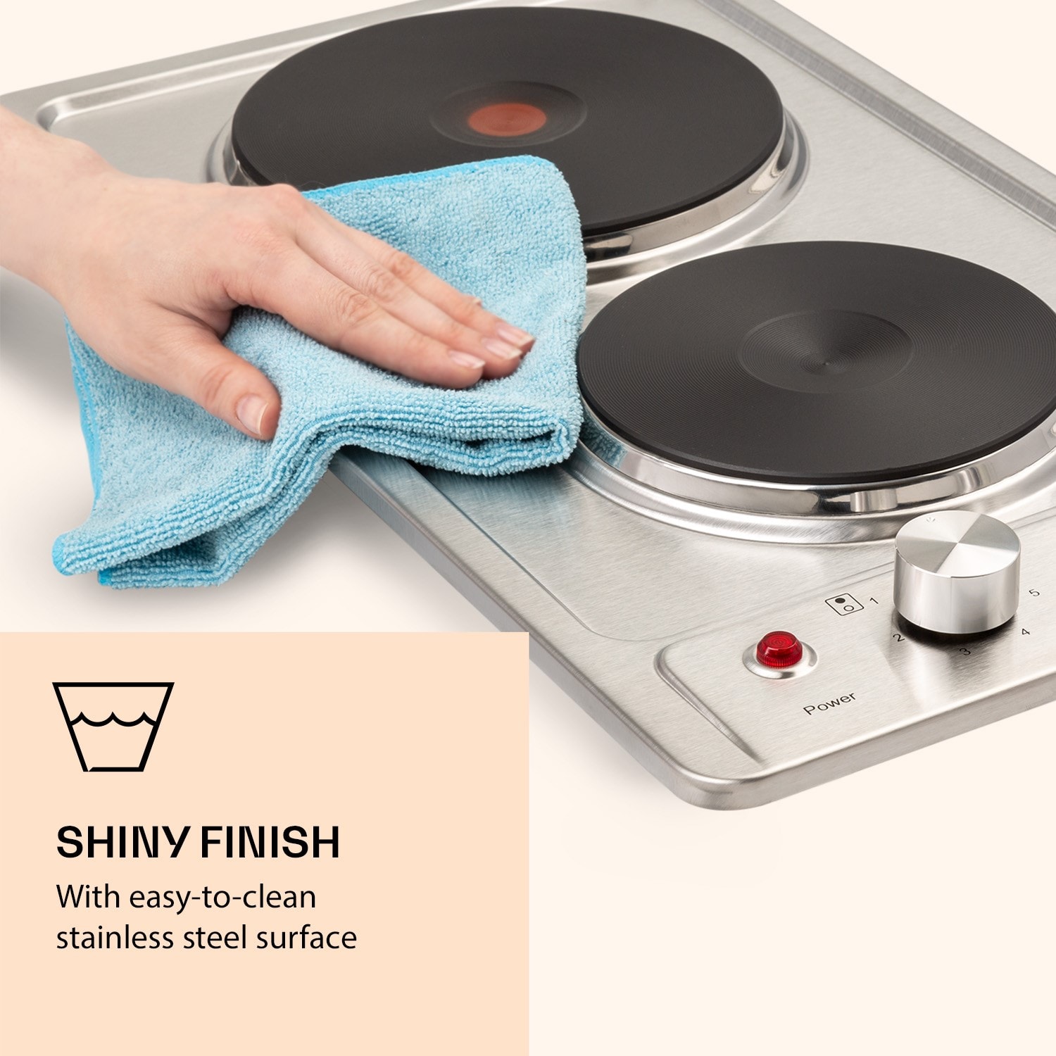 Table de cuisson électrique klarstein appetito domino 2 plaques 6