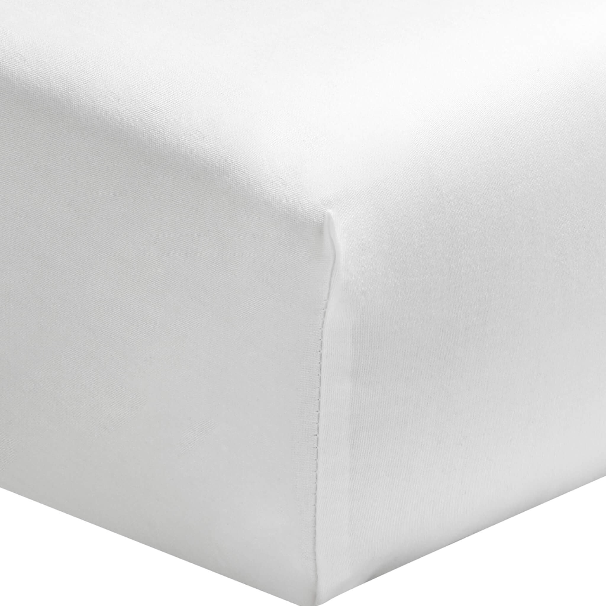 Drap housse TPR lit articulé percale Blanc 2x80x200