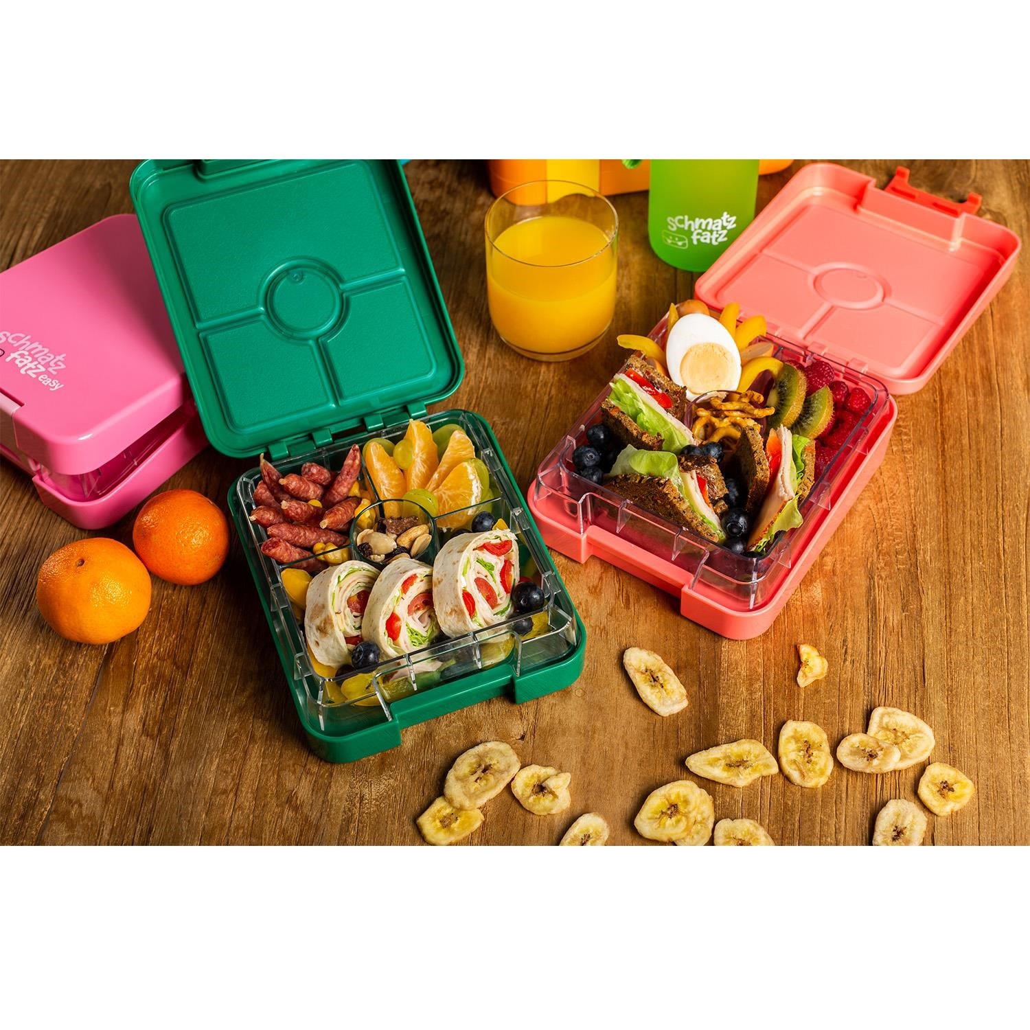 Schmatzfatz Lunch Box Enfant, Compartiments, Boite Bento Colorée