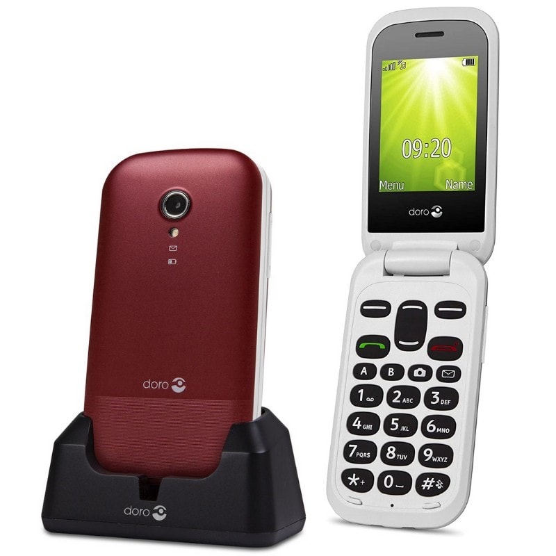Doro 2404 rouge - téléphone senior à clapet DORO Pas Cher 