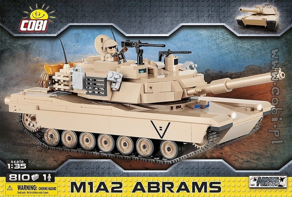 Tank m1a2 abrams - 810 pièces - 1figurine 1/35 cobi COBI 0252619 Pas Cher 