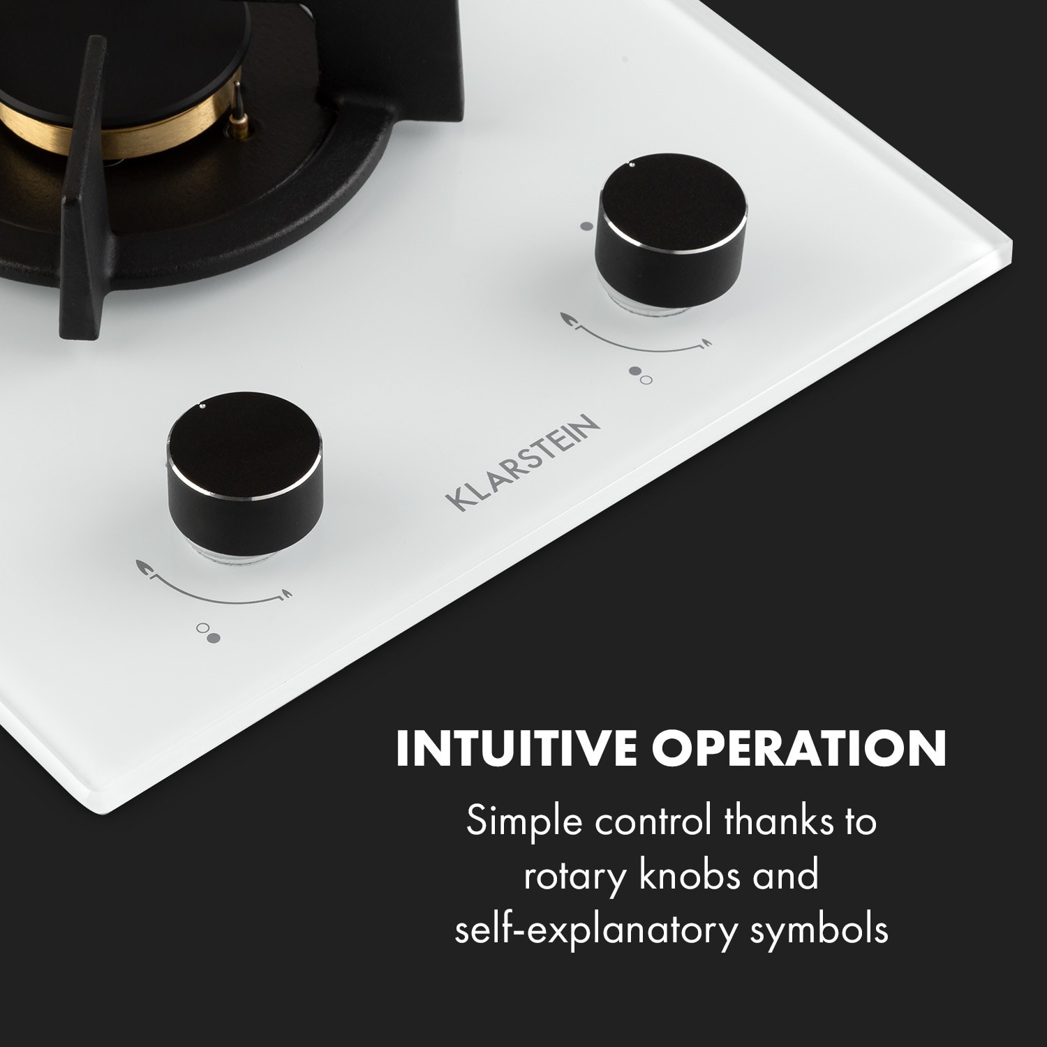 Klarstein goldflame domino table de cuisson á gaz , encastrable 2 feux