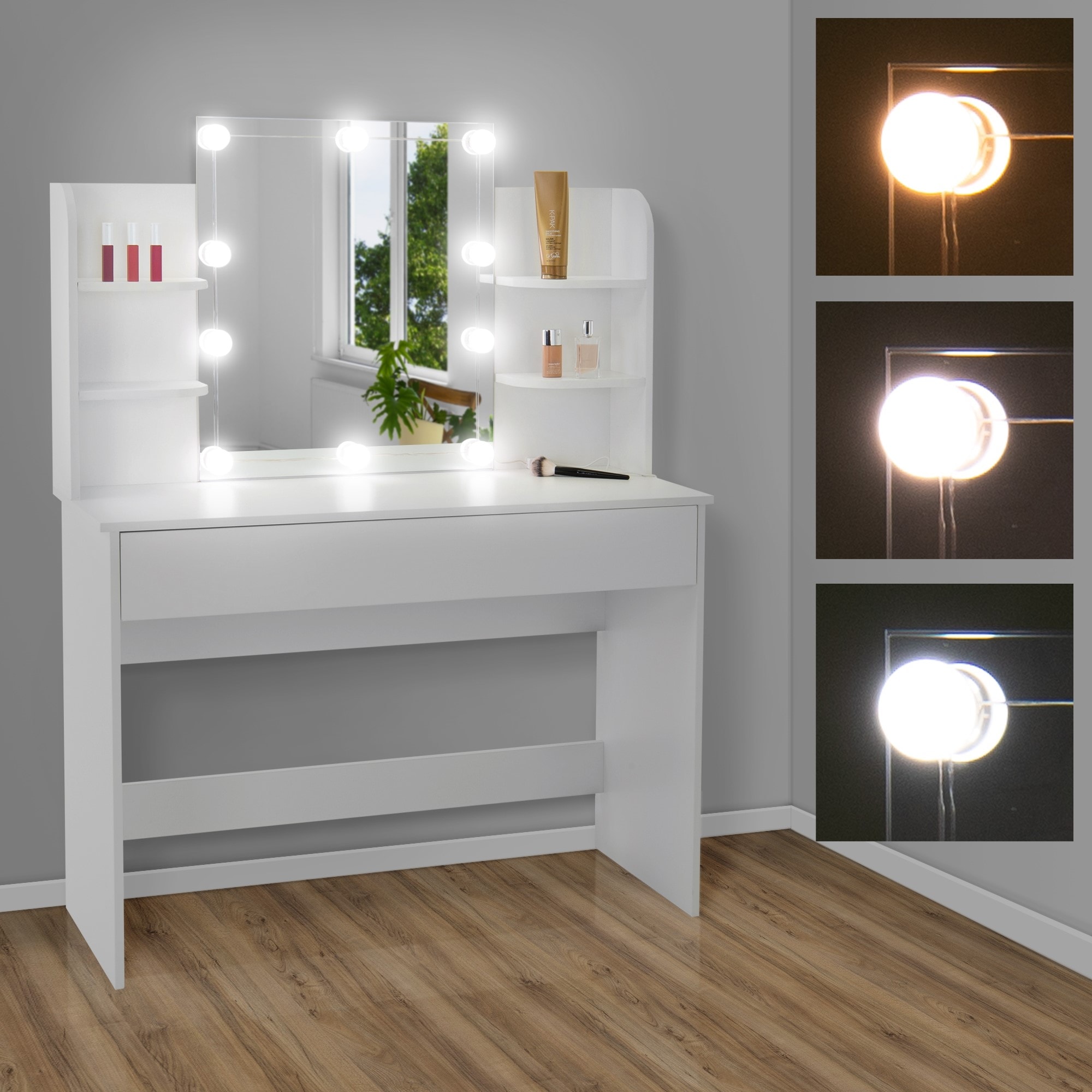 Ecd Germany - Meuble de maquillage commode de coiffeuse avec