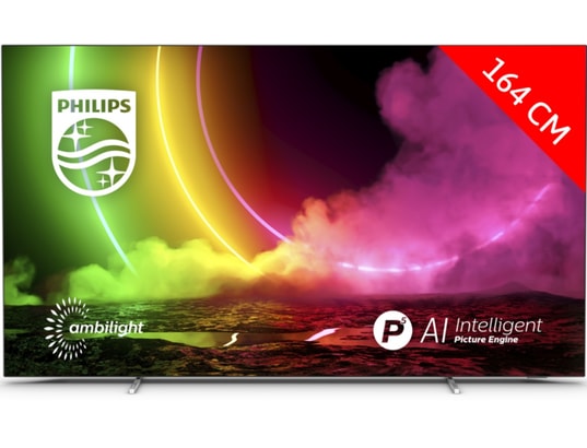 PHILIPS 65OLED808/12 + CLSN120BU - TV OLED 4K 164 cm - Livraison Gratuite