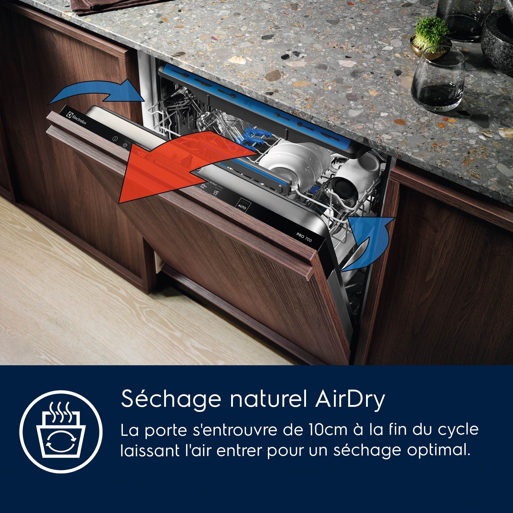 Electrolux Lave-vaisselle intégré partiel AirDry KEAC 7200 IX avec