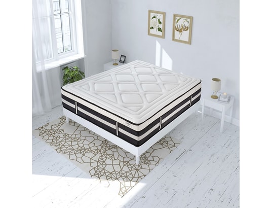 Ensemble Matelas à Mémoire De Forme Nuage + Sommier Kit Gris | Maison