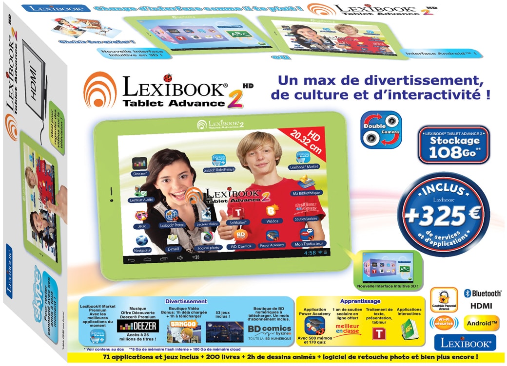 LEXIBOOK MFC157FR - Master 2 - Tablette tactile enfant Pas Cher