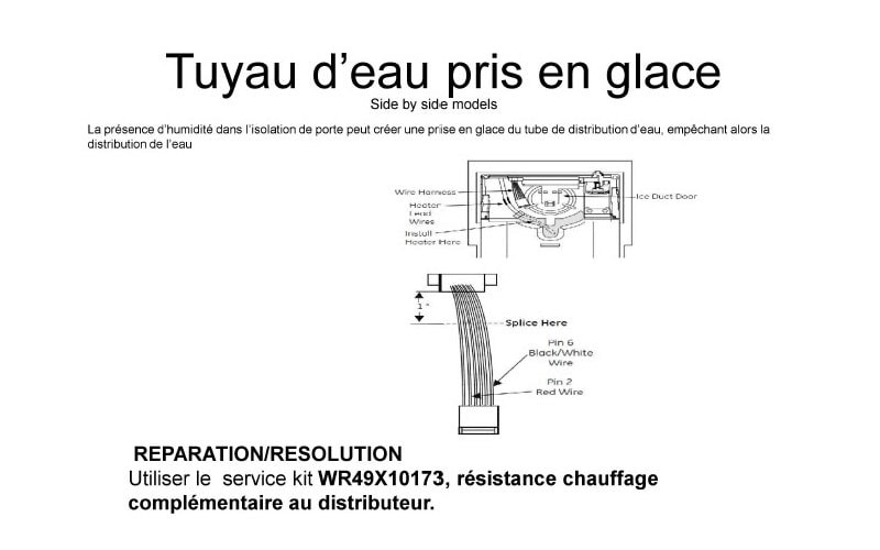 Resistance De Degivrage Kit reference : WR49X10173 GENERAL ELECTRIC Pas  Cher 