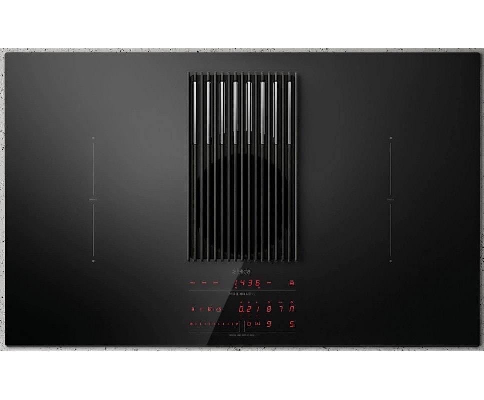 Plaque induction Elica Table de cuisson aspirante induction 78cm 4 feux  7400w noir PRF0183127