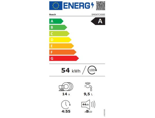 Lave-vaisselle tout intégré 60 cm BOSCH SMD6TCX00E - MDA