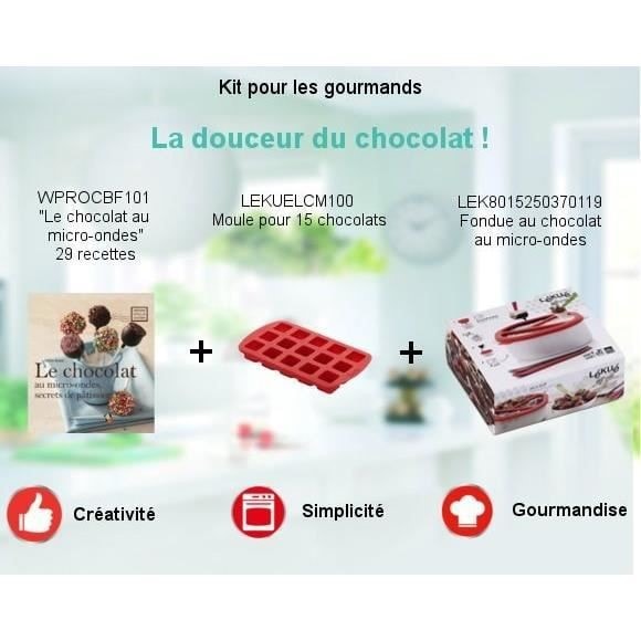 Pack kit pour les gourmands special microondes fondue au chocolat