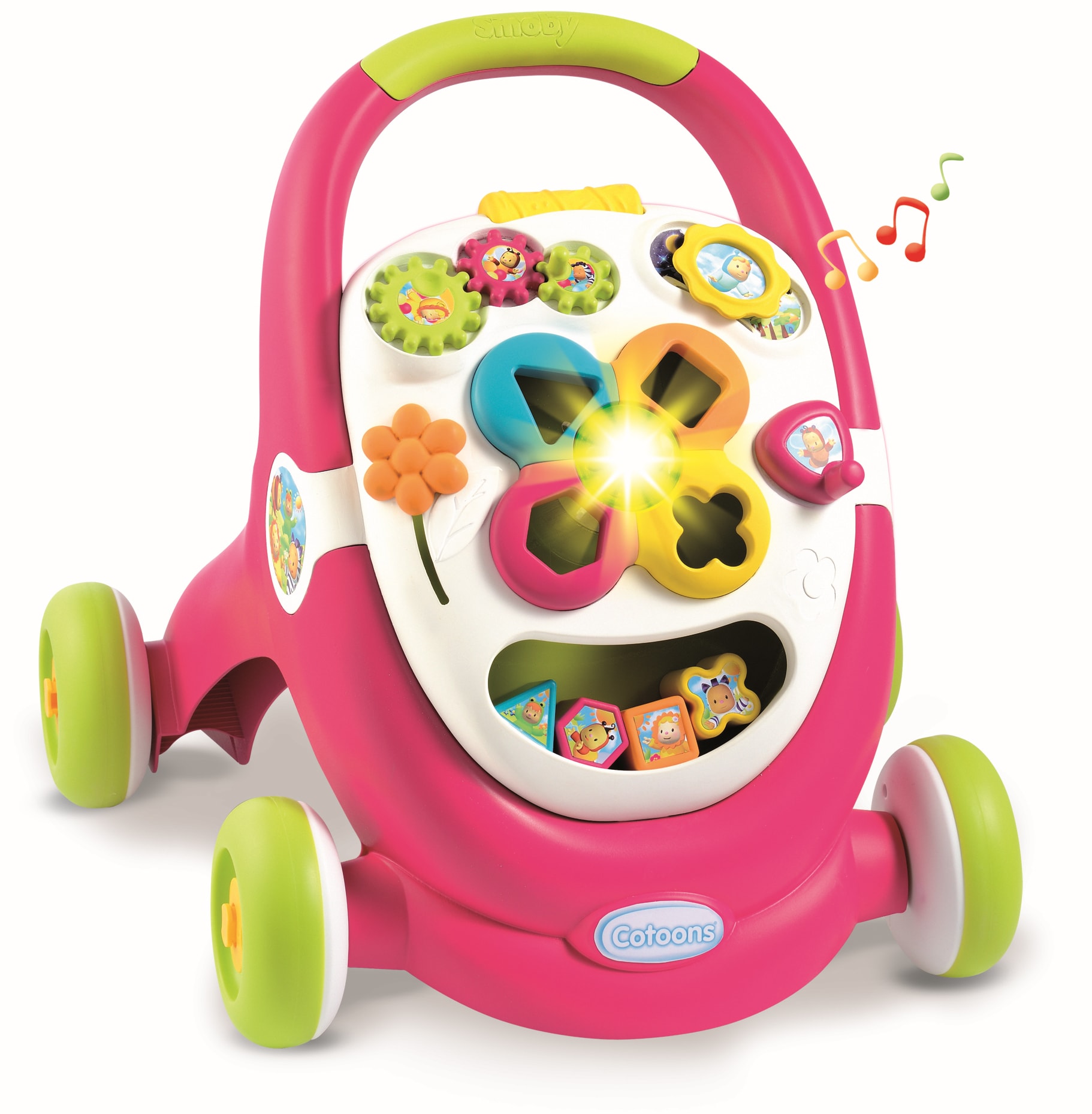 Trotteur SMOBY Walk & Play Cotoons rose 211024 Pas Cher 