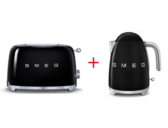 SMEG - Grille pain Grille pain + bouilloire 1.7 l noire