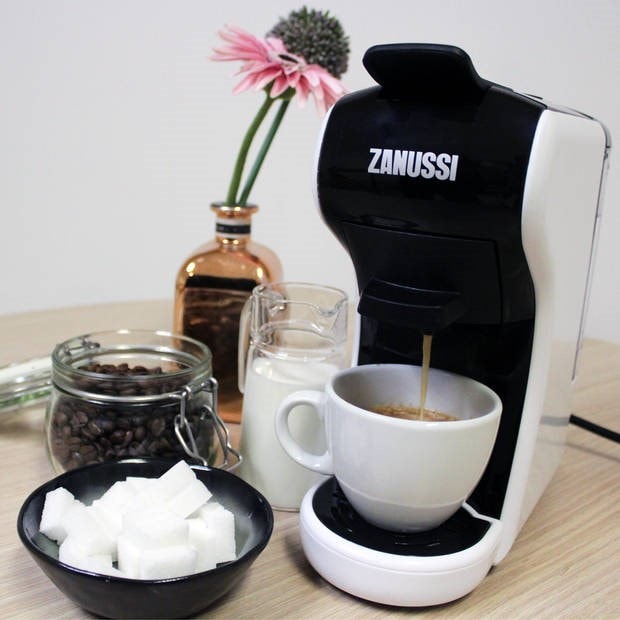 Zanussi - machine à expresso capsule, pads et café moulu 4 en 1  multi-systèmes - blanc ZANUSSI
