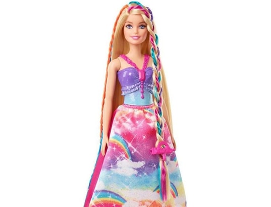 Barbie - poupée barbie princesse tresses magiques, avec extensions  capillaires et accessoires - poupée mannequin - des 3 ans BARBIE Pas Cher 