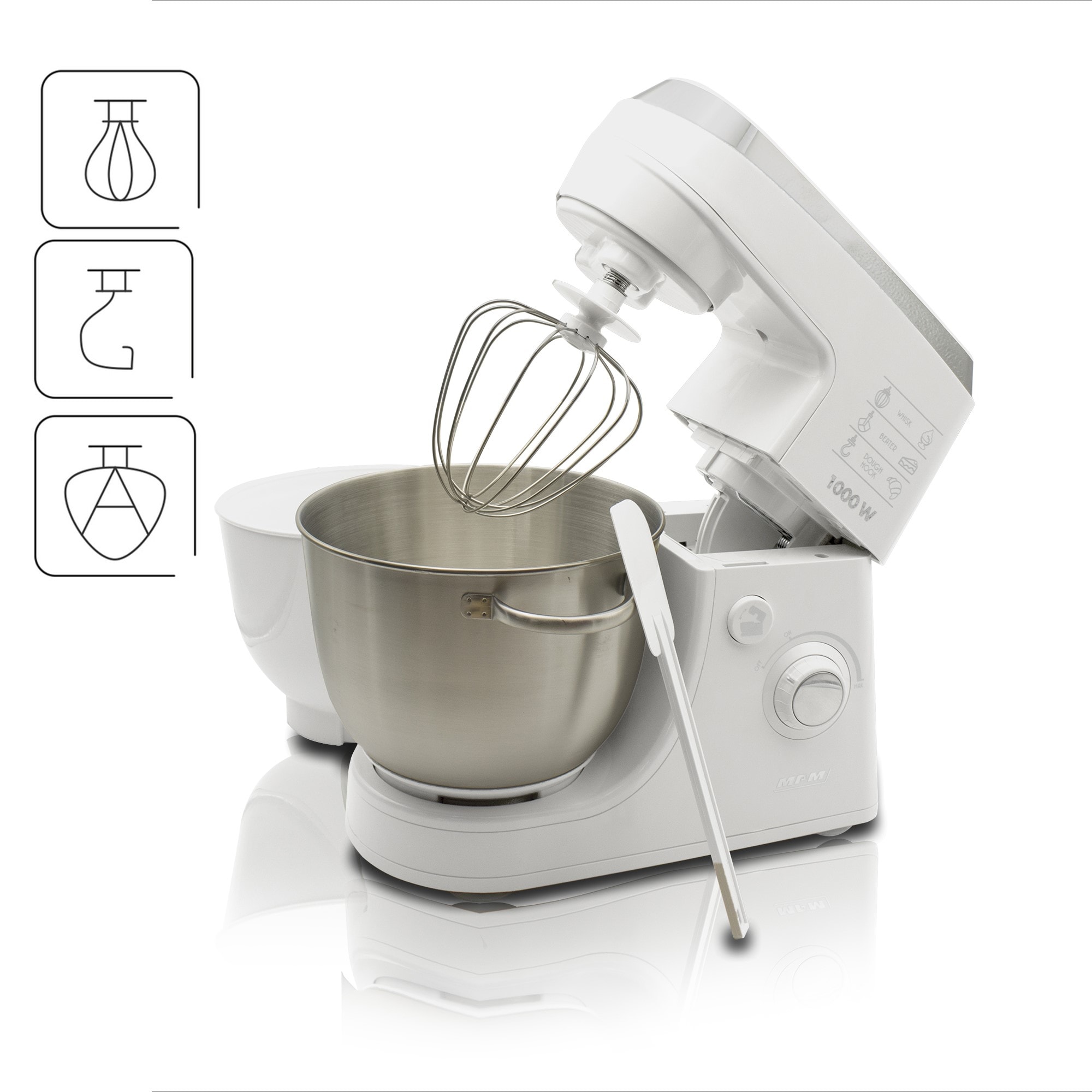 MPM MMR-17Z Mélangeur à Pâtisserie avec Bol Rotative 2,4 L, 5 Vitesses MPM MMR-17Z Mélangeur à Pâtisserie avec Bol Rotative 2,4 L, 5 Vitesses