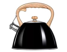 Florina wooden bouilloire à induction théière sifflet 2,3l acier
