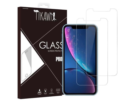 Tikawi x2 verre trempé 9h iphone 11 / 12 (6.1) protection ecran