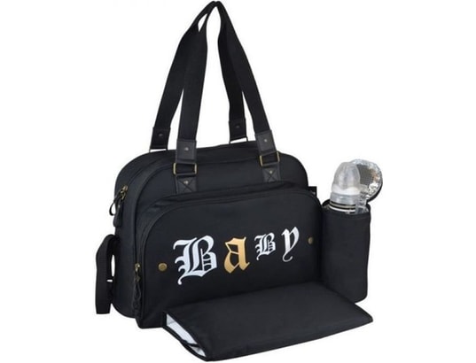 Sac à Langer Baby On Board Premium - 2 Compartiments, Matelas Inclus - Noir