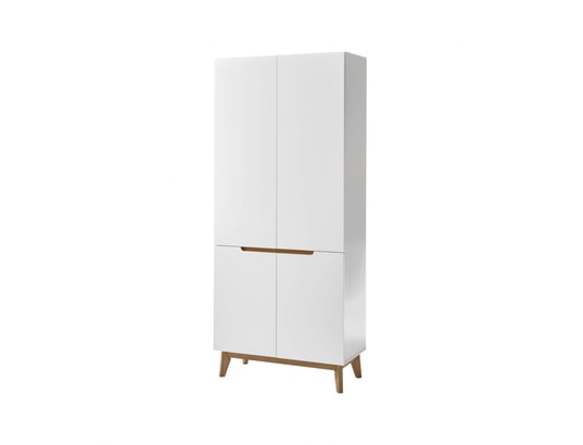 Armoire 3 portes en bois massif chêne clair - AR12044