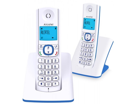 Téléphones fixes sans fil Alcatel F390 Voice Trio - 3 combinés (Blanc/Gris)  à prix bas