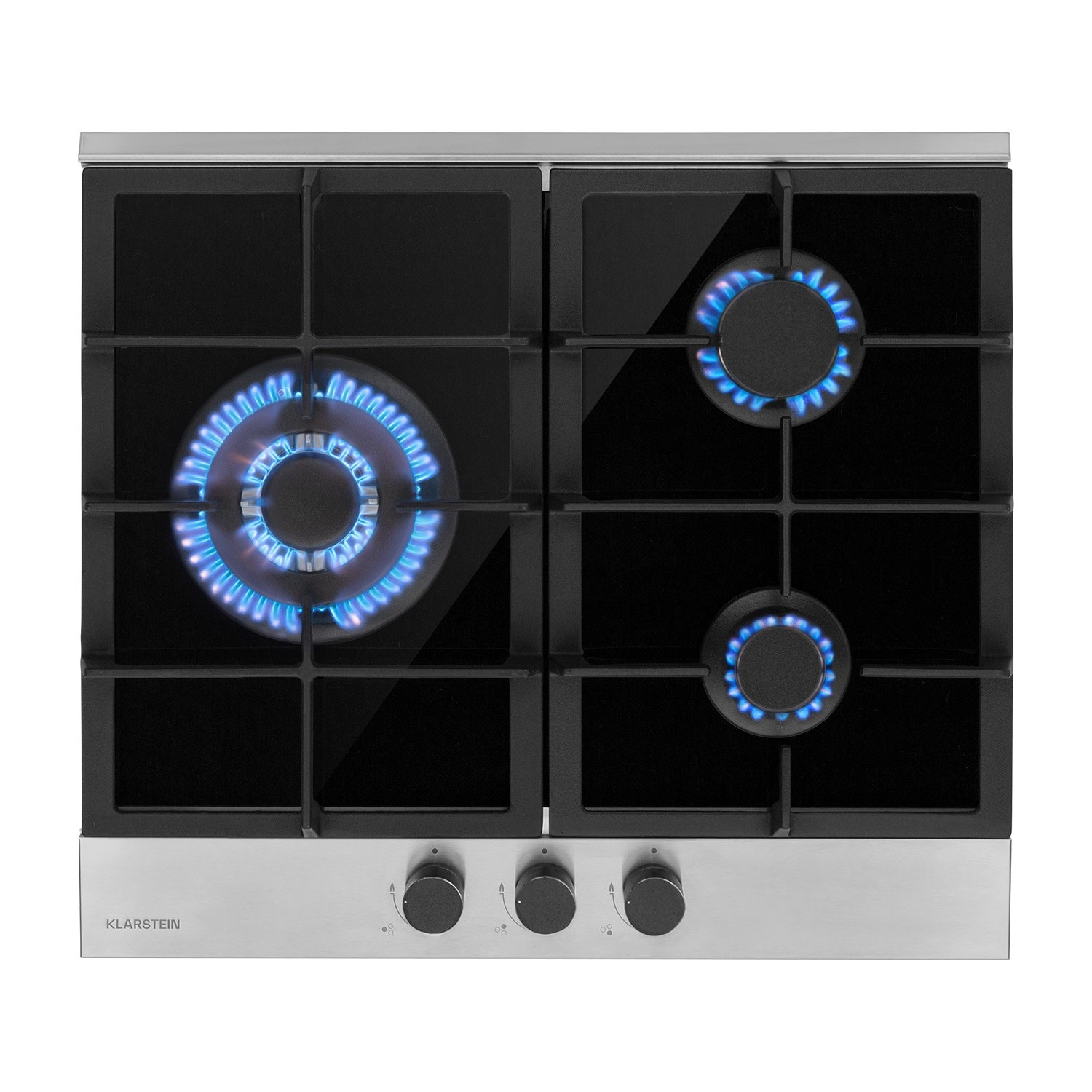 Klarstein plaque de cuisson à gaz alchemist 3, 3 feux, brûleur en