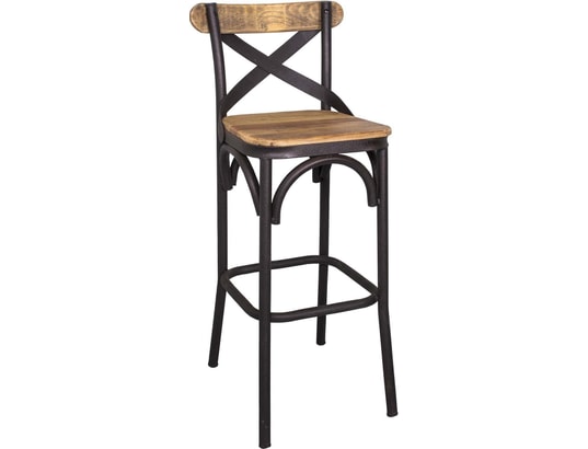 Tabouret De Bar Assise En Bois D'orme ANTIC LINE CREATIONS Pas Cher ...