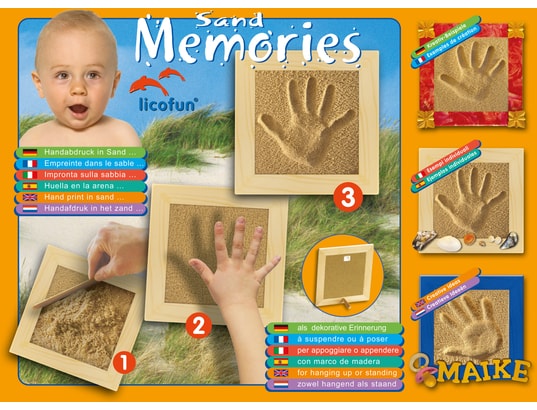 Kit empreinte bébé LICOFUN Sand Memories empreinte pied avec cadre 18x25 cm  Pas Cher 