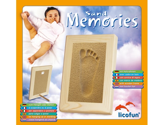 Kit empreinte bébé LICOFUN Sand Memories empreinte pied avec cadre