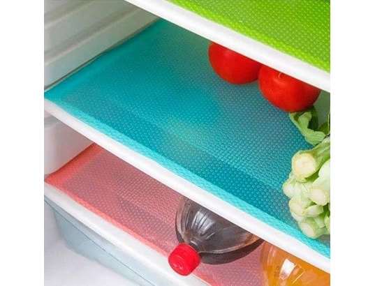 Fukamou 10 Pièces Tapis Fraicheur Frigo, Réfrigérateur, pour tiroir Tapis antidérapant, Armoire Mat Chaussures Mat Table Mat, Découpable, Lavable