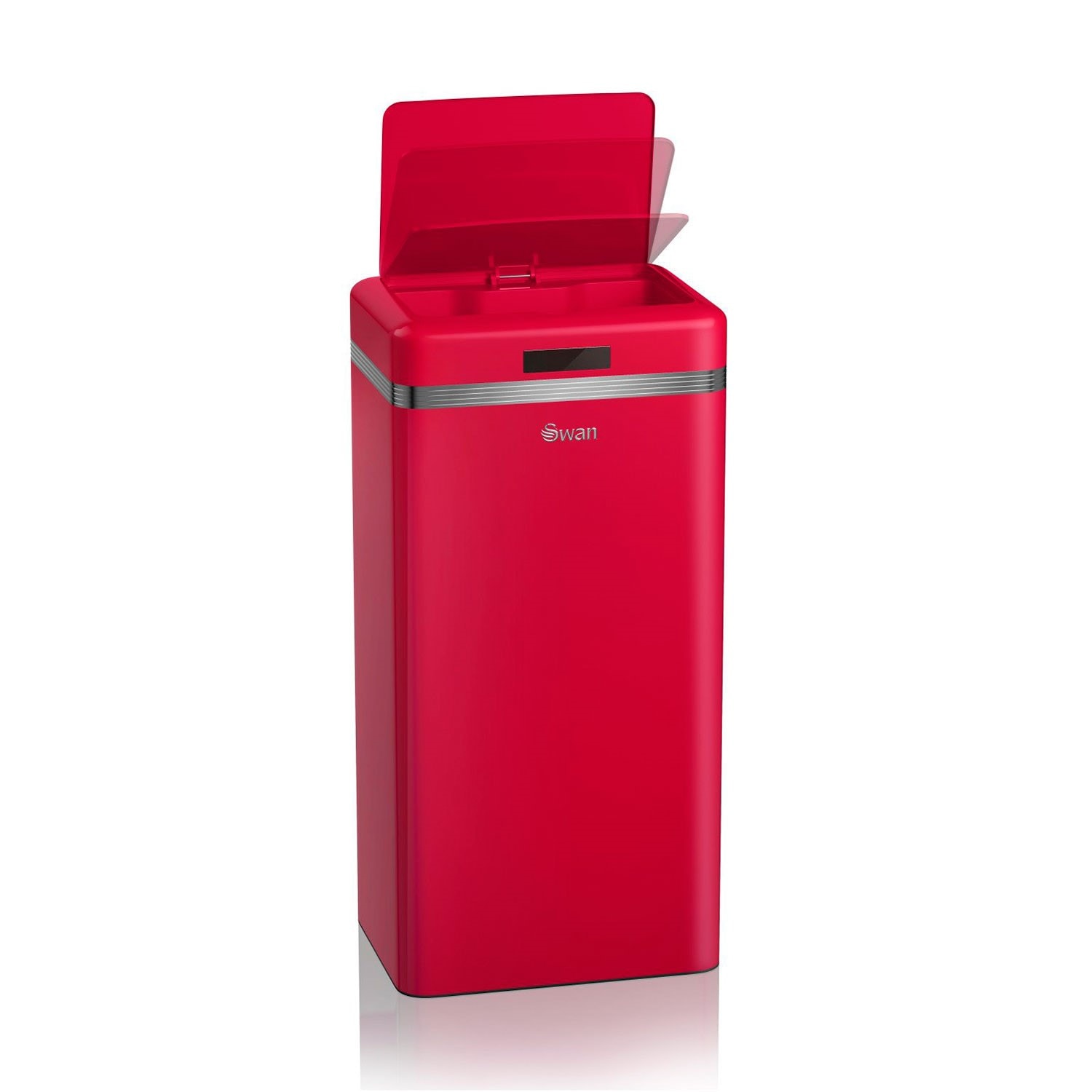 Poubelle Automatique SWAN Vintage – 45 Litres, Métal, Ouverture Par Capteur, Rétro Brillant