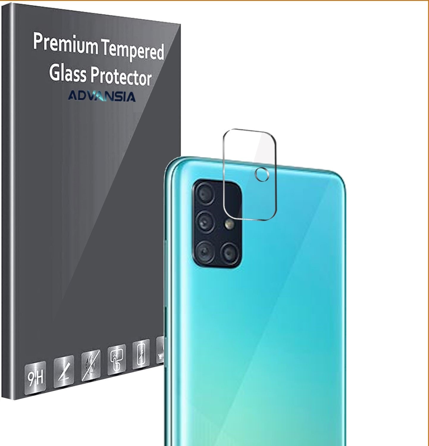 Protecteur de caméra arrière pour verre trempé Samsung Galaxy A51