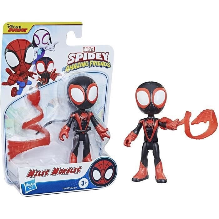 Marvel Spider-Man, Spider-Mobile, véhicule et figurine Miles Morales à  l'échelle de 15 cm, jouets Marvel, dès 4 ans