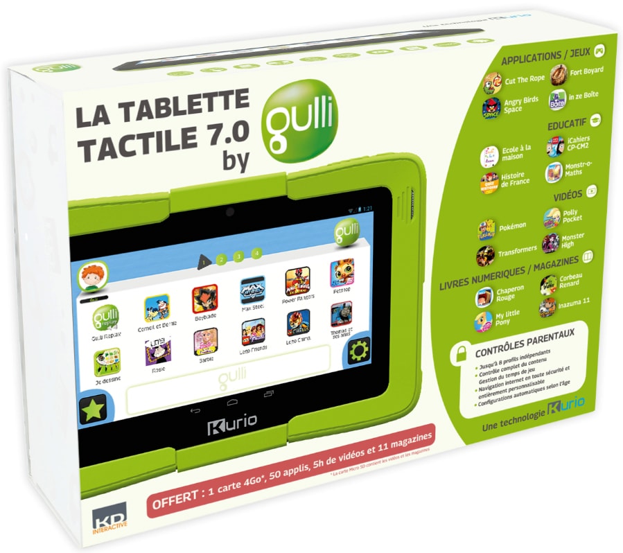 KURIO By Gulli 7'' - Nouvelle version - C13000 - Tablette tactile enfant  Pas Cher