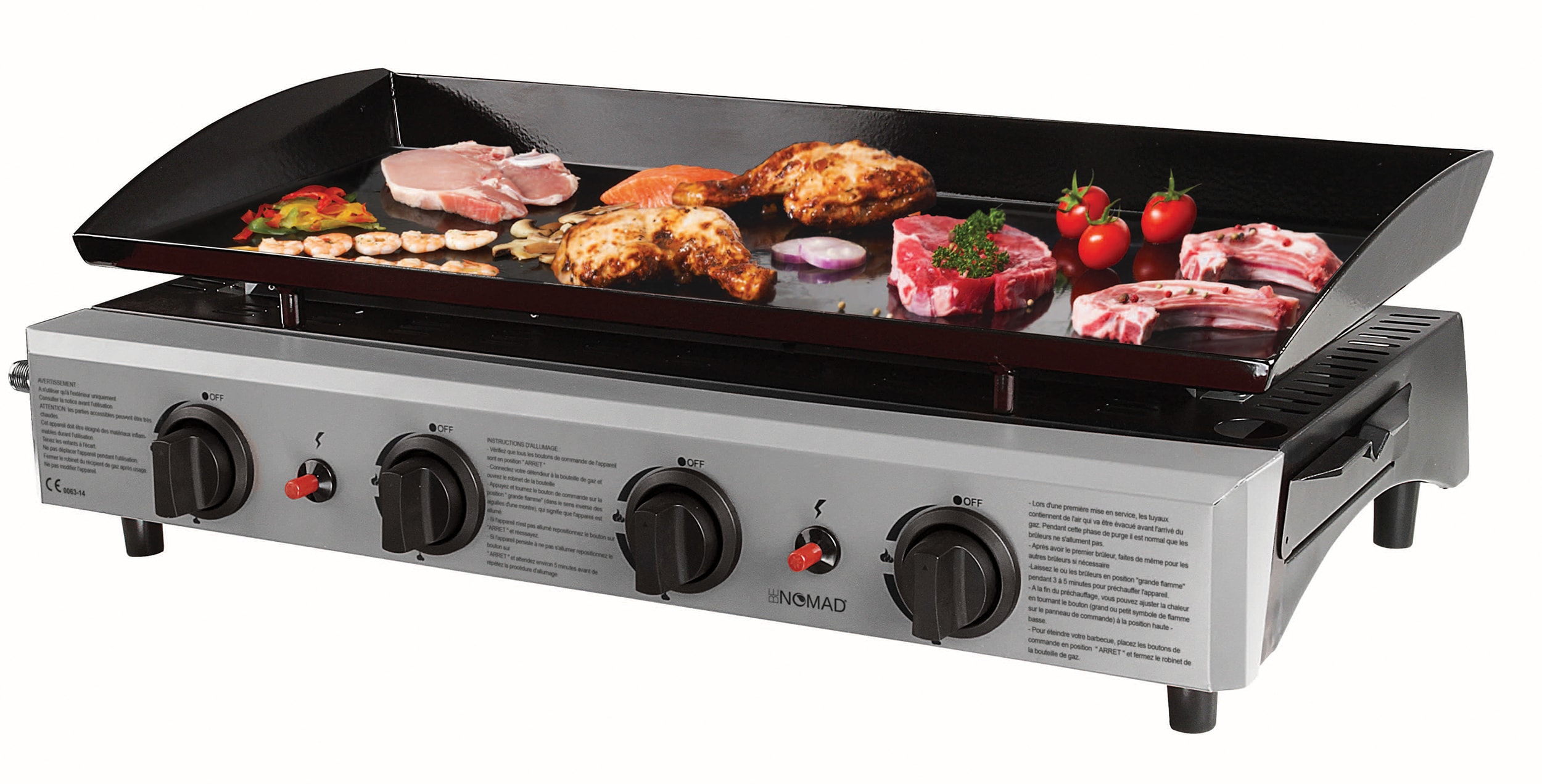 BE NOMADE 4 brûleurs DOC194 Pas Cher Plancha gaz Livraison Gratuite