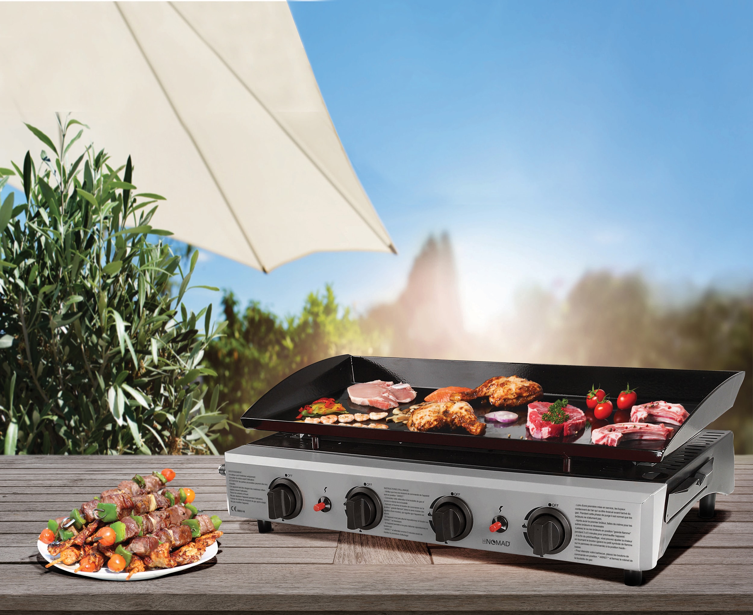 BE NOMADE 4 brûleurs DOC194 Pas Cher Plancha gaz Livraison Gratuite
