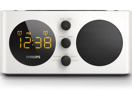 Philips TAR4406/12 réveille-matin Réveil numérique Blanc sur
